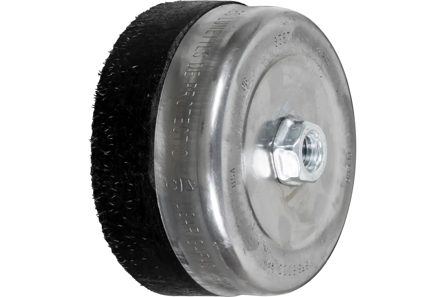 Picture of Pferd Encapsulated Cup Brush 6" Dia. .020 Carbon Steel 5/8-11" Thread Ecap® Grade E4